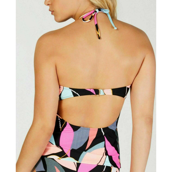 Hula Honey Jungle Boogie 2 Piece Swimsuit‎ High-Neck Halter Tankini Swim Set XS - Picture 3 of 10